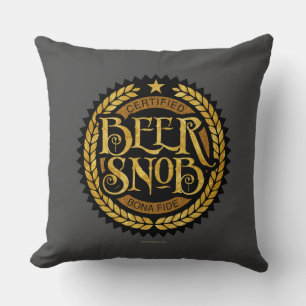 Beer Snob Throw Pillow