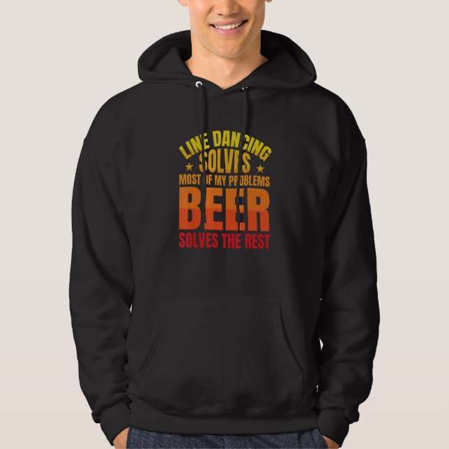 Beer Solves The Rest   Line Dancer Line Dancing Hoodie (Front)
