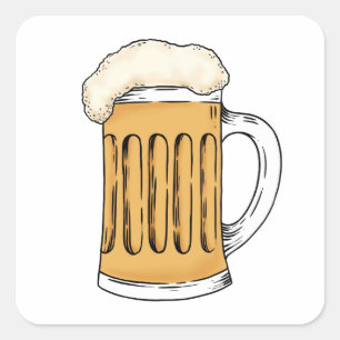 BEER SQUARE STICKER