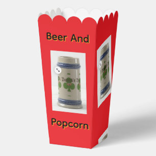 Beer Stein And Popcorn  Favor Box