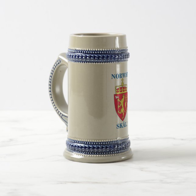 Beer Stein w/ Norwegian Crest and SKÅL! (Front Left)