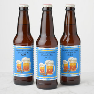 Beer Steins Oktoberfest Home Brew  Bottle Label