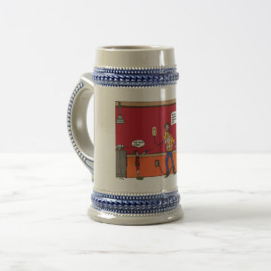 Beer Stien with funny Comics Stein