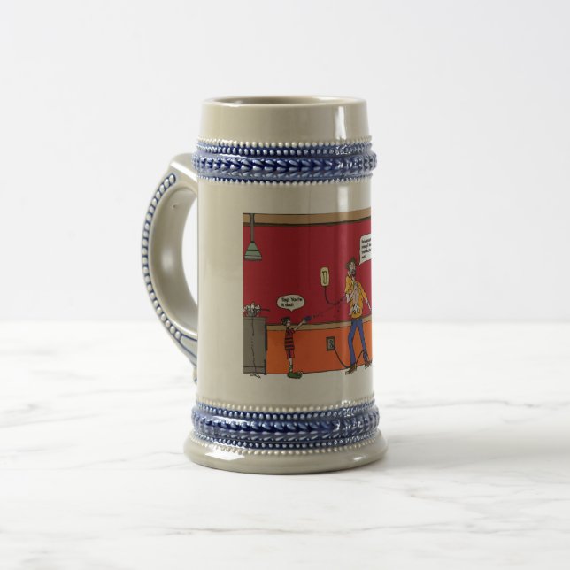 Beer Stien with funny Comics Stein (Front Left)