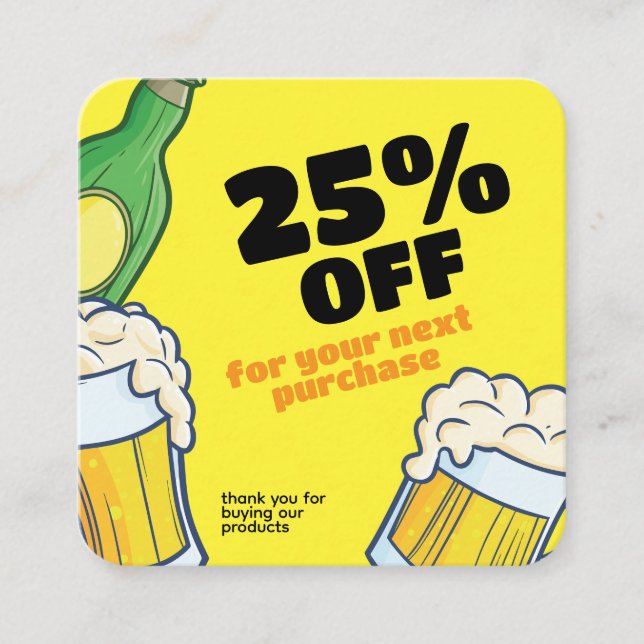 Beer store | Personalize Business Discount Card (Front)