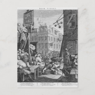 Beer Street, 1751 Postcard