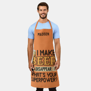 Beer Superpower custom name & colour Apron