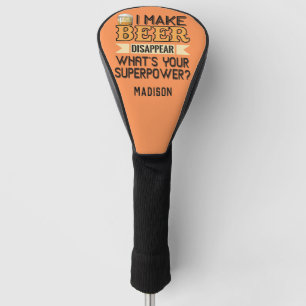 Beer Superpower custom name Golf Head Cover