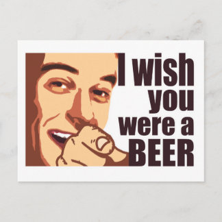 Beer t-shirt postcard
