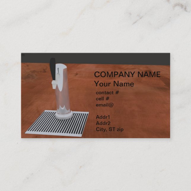 beer tap business card (Front)