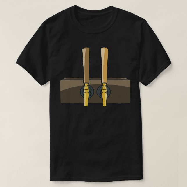 Beer Tap Pouring Beer Pub Bar T-Shirt (Design Front)