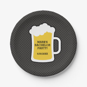 Beer Tasting Bachelor Party Paper Plate