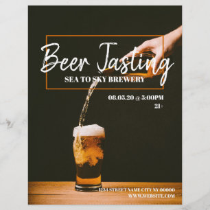 Beer Tasting Brewery Flyer Poster