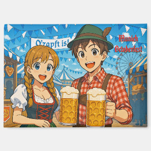 Beer tasting during Oktoberfest in Munich, Germany Magnet