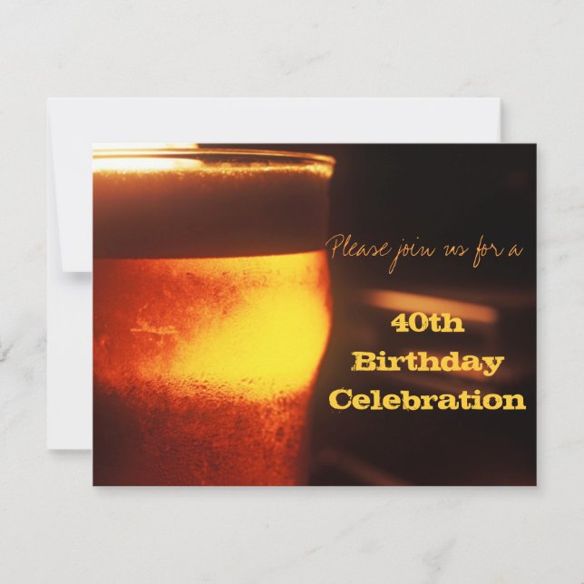 Beer Tasting or Birthday Party Invitation (Front)