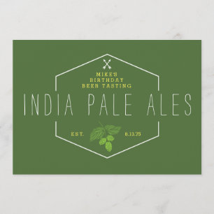 Beer Tasting Party Signage, IPA, India Pale Ale Invitation