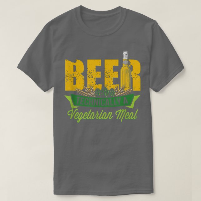 Beer Technically a Vegetarian Meal  T-Shirt (Design Front)