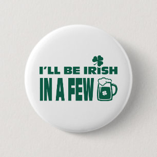 Beer Theme Fun St. Patrick's Day Buttons