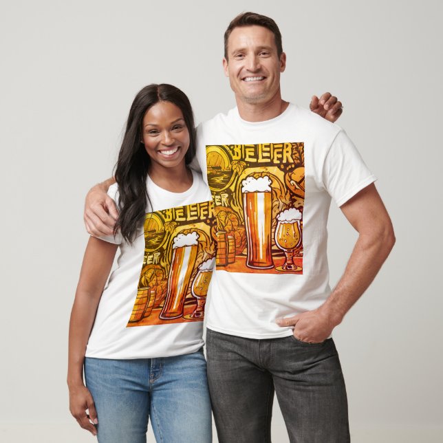 beer-themed t-shirt (Unisex)