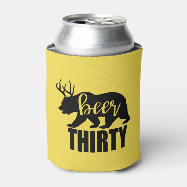 Beer Thirty Can Cooler/Koozie | Cursive Can Cooler (Can Front)