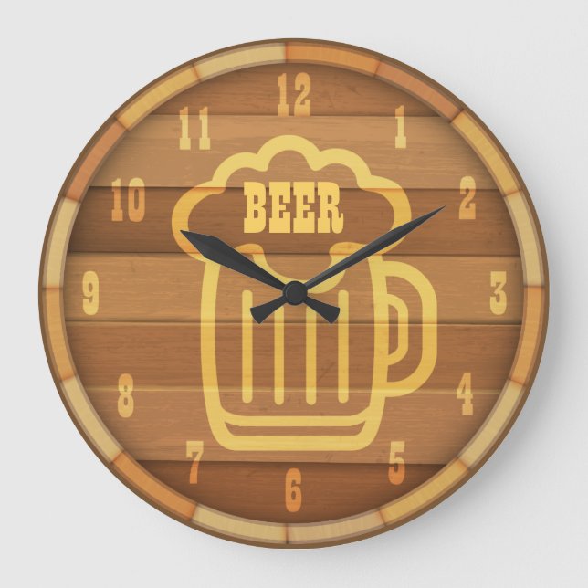Beer Time Large Clock (Front)