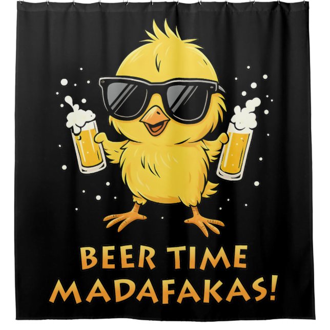 Beer Time Madafakas Funny Meme Duck Goose Retro (Front)