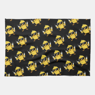 Beer Time Madafakas Funny Meme Duck Goose Retro Kitchen Towel