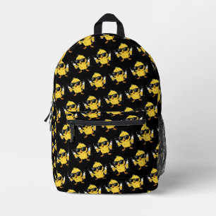 Beer Time Madafakas Funny Meme Duck Goose Retro Printed Backpack
