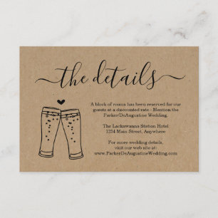 Beer Toast Information Details Enclosure Card