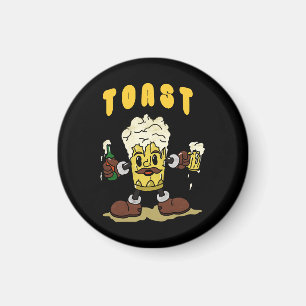 Beer Toast Mascot Magnet
