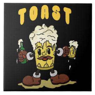 Beer Toast Mascot Tile
