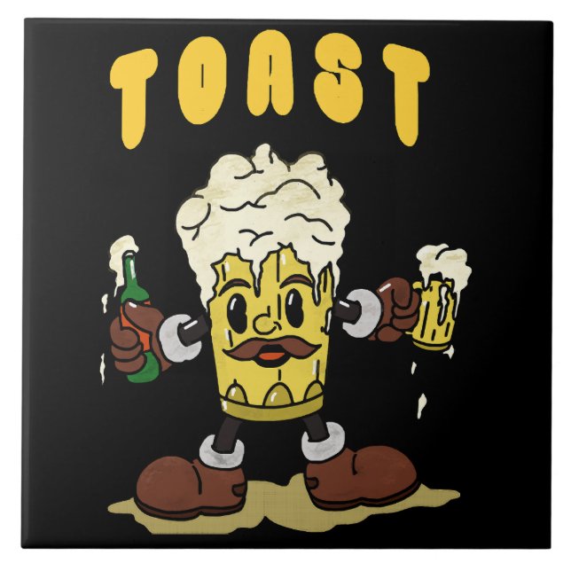 Beer Toast Mascot Tile (Front)