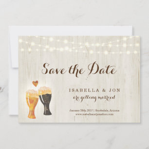 Beer Toast Save the Date Announcement