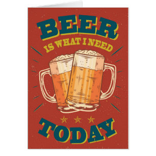 Beer today, vintage poster