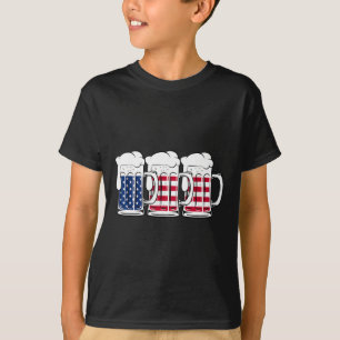 Beer Usa Flag Merica Drinking American Men Women 4 T-Shirt