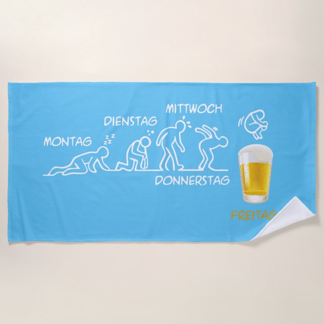Beer-volution Beach Towel (Front)