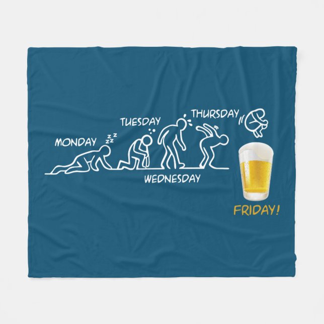 Beer-volution Fleece Blanket (Front (Horizontal))