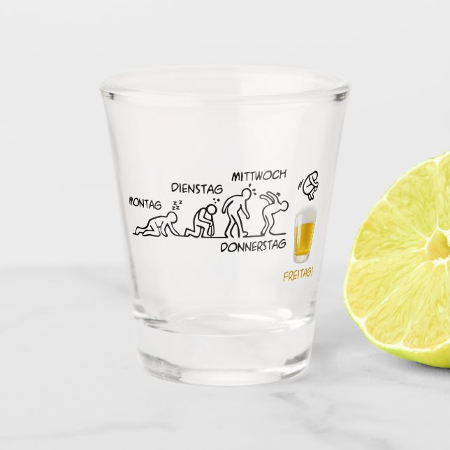 Beer-volution Shot Glass (Front)