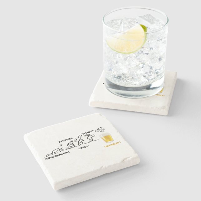 Beer-volution Stone Coaster (Side)