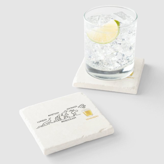Beer-volution Stone Coaster (Side)