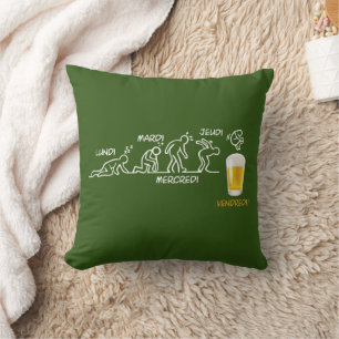 Beer-volution Throw Pillow