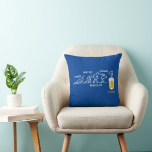Beer-volution Throw Pillow
