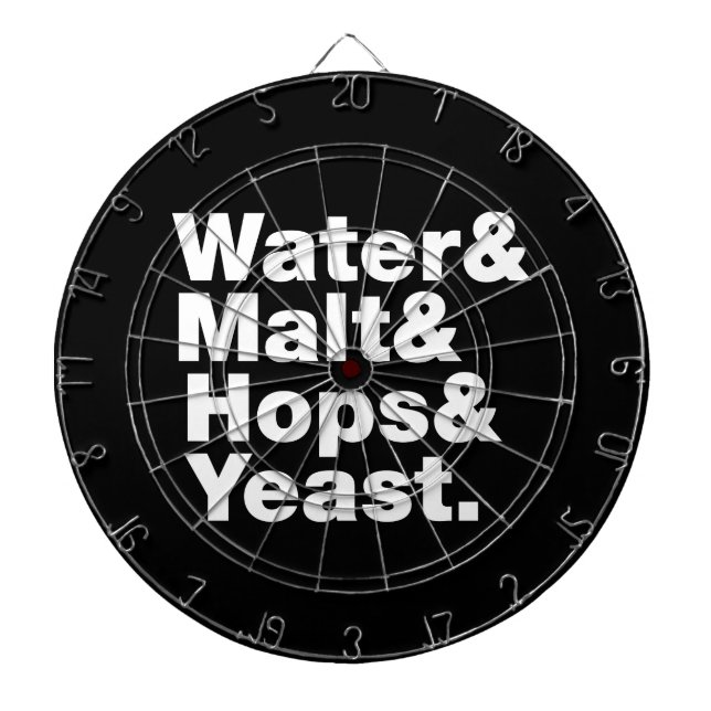 Beer = Water & Malt & Hops & Yeast. Dartboard (Front)
