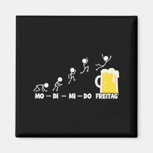 Beer Week Monday Friday Weekend Funny Beer Fan Bee Magnet
