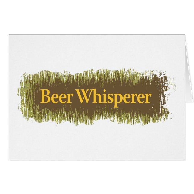 Beer Whisperer Text Greeting Card (Front Horizontal)