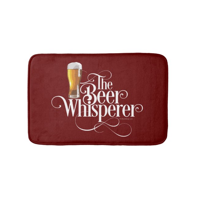 Beer Whisperer (white) Bath Mat (Front)