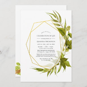 Beer Willow Geometric Celebration of Life Invitation