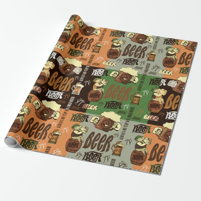 Beer Wrapping Paper (Unrolled)