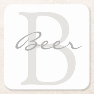 Beer, your own text, coaster