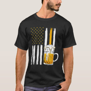 Beerfest Beer Brewery Beerfest American Flag T-Shirt